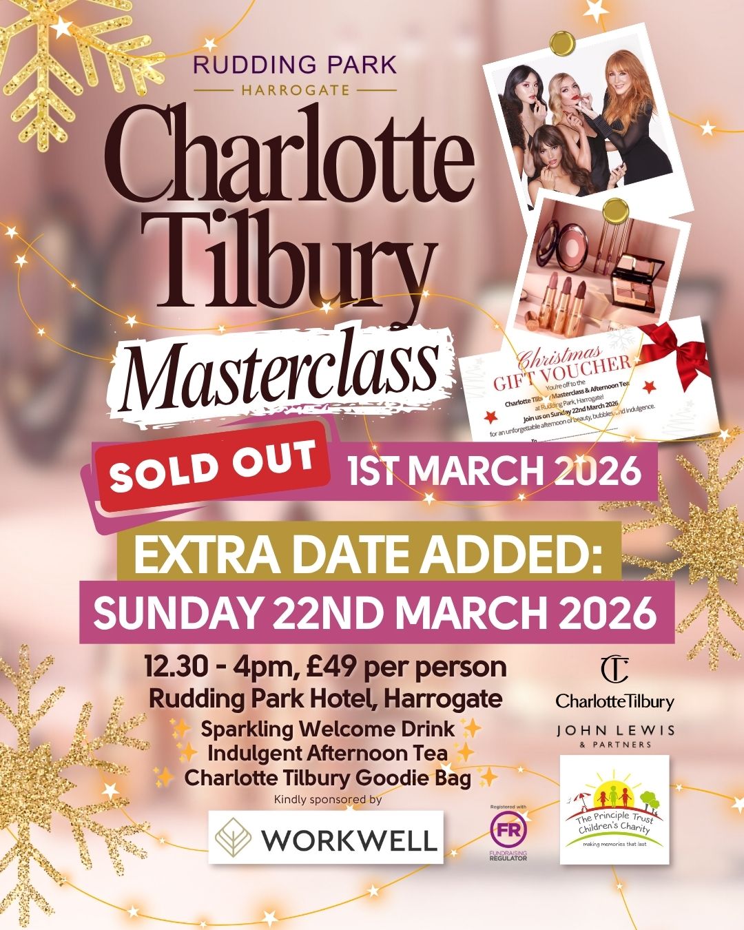 Charlotte Tilbury Masterclass & Afternoon Tea - 22nd March 2026 1 NEW DATE CT IG TILES 1080 x 1350